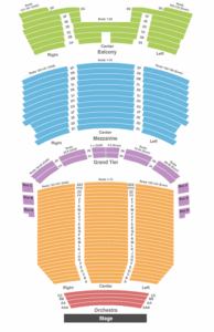 George S. and Dolores Dore Eccles Theater seating chart