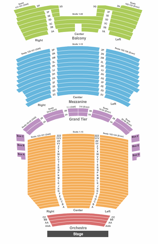 George S and Dolores Dore Eccles Theater seating chart