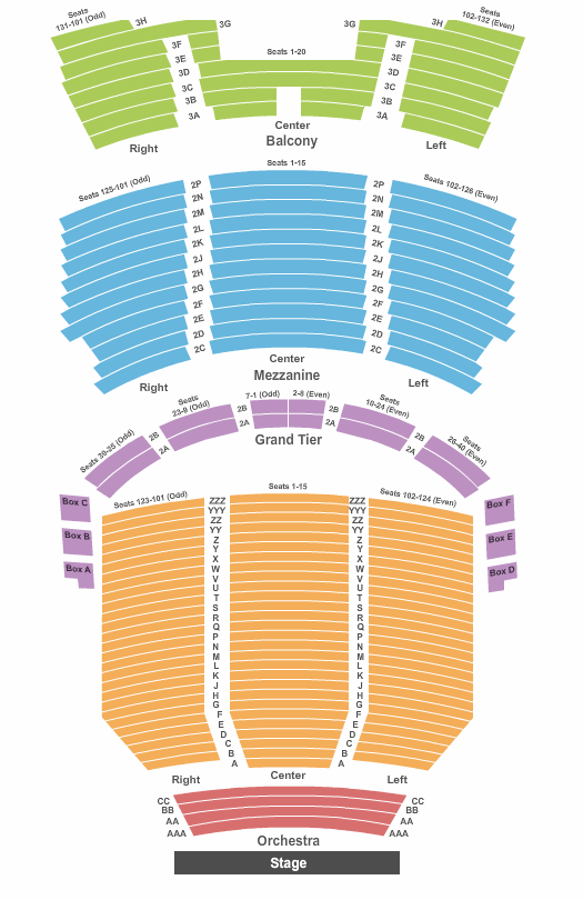 Eccles Theater Seating Chart